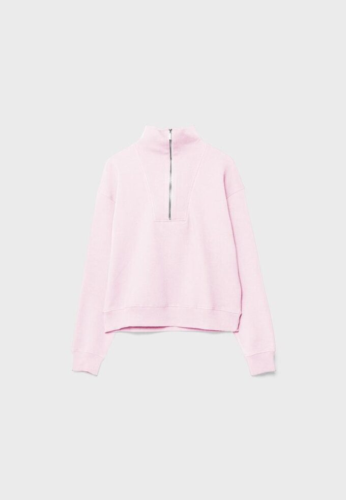 High-Neck Sweatshirt with Zip