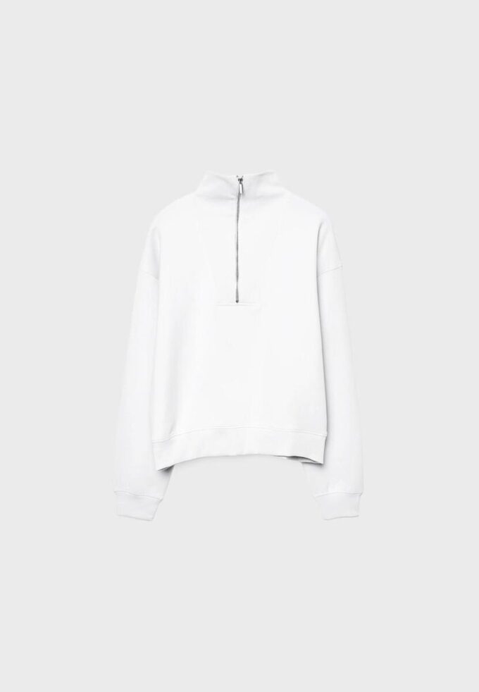 High-Neck Sweatshirt with Zip