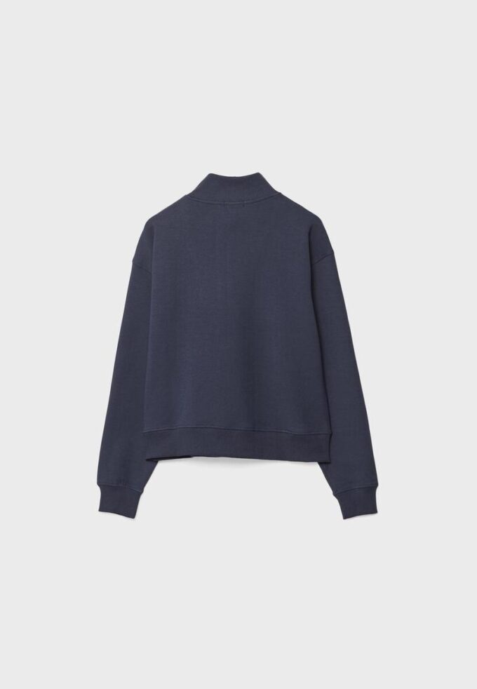 High-Neck Sweatshirt with Zip
