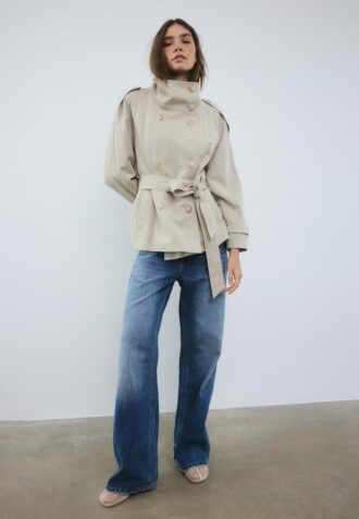 High-Neck Trench Coat