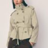 High Neck Trench Coat with Belt High Neck Trench Coat with Belt