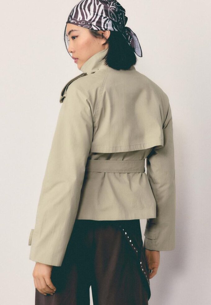 High Neck Trench Coat with Belt High Neck Trench Coat with Belt