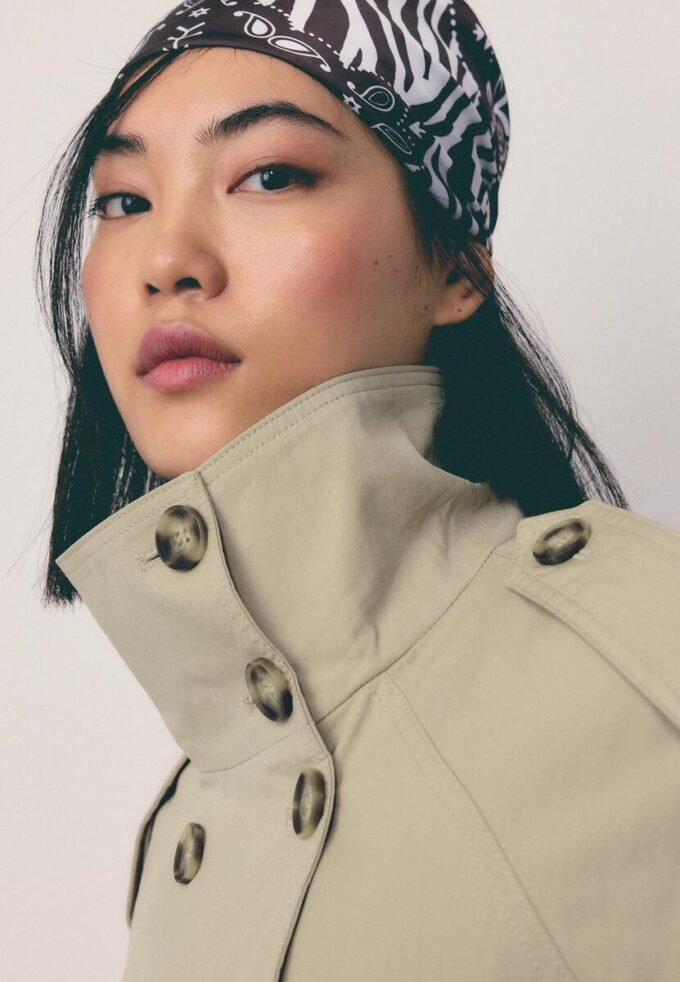 High Neck Trench Coat with Belt High Neck Trench Coat with Belt