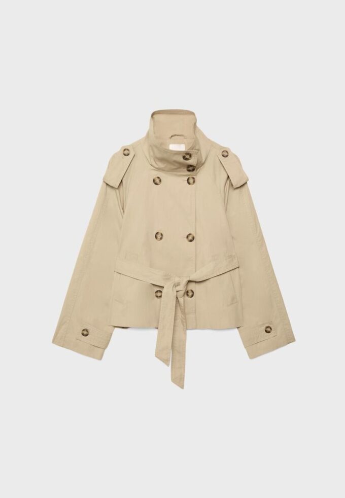 High Neck Trench Coat with Belt High Neck Trench Coat with Belt