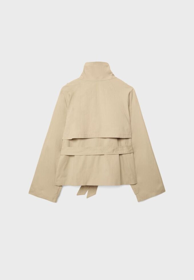 High Neck Trench Coat with Belt High Neck Trench Coat with Belt