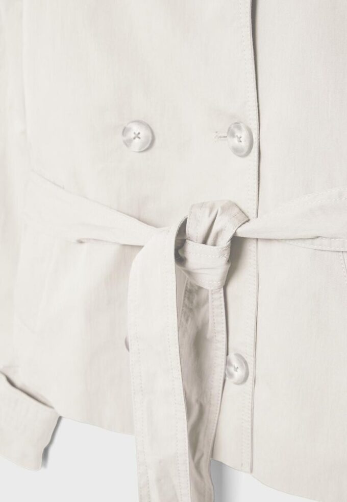 High-Neck Trench Coat with Belt High-Neck Trench Coat with Belt
