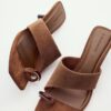 Kitten Heel Leather Sandals
