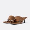 Kitten Heel Leather Sandals