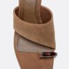 Kitten Heel Leather Sandals