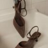 Kitten Heel Leather Shoes