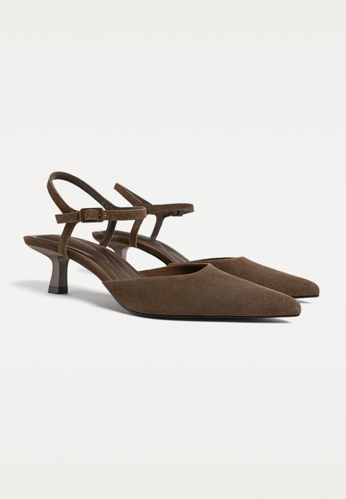 Kitten Heel Leather Shoes