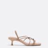 Kitten Heel Sandals with Metal Detail Kitten Heel Sandals with Metal Detail