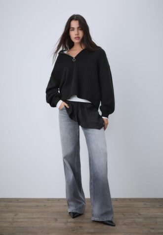 Knit Jumper with Zip