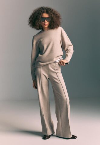 Knit Trousers with Seam Detail
