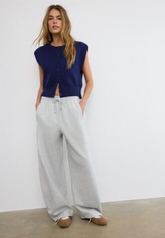 Knit Vest with Padded Shoulders