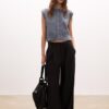 Knit Vest with Padded Shoulders