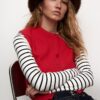 Knit Vest with Padded Shoulders