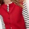 Knit Vest with Padded Shoulders