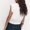 Knit Vest with Padded Shoulders