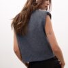 Knit Vest with Padded Shoulders
