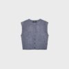Knit Vest with Padded Shoulders