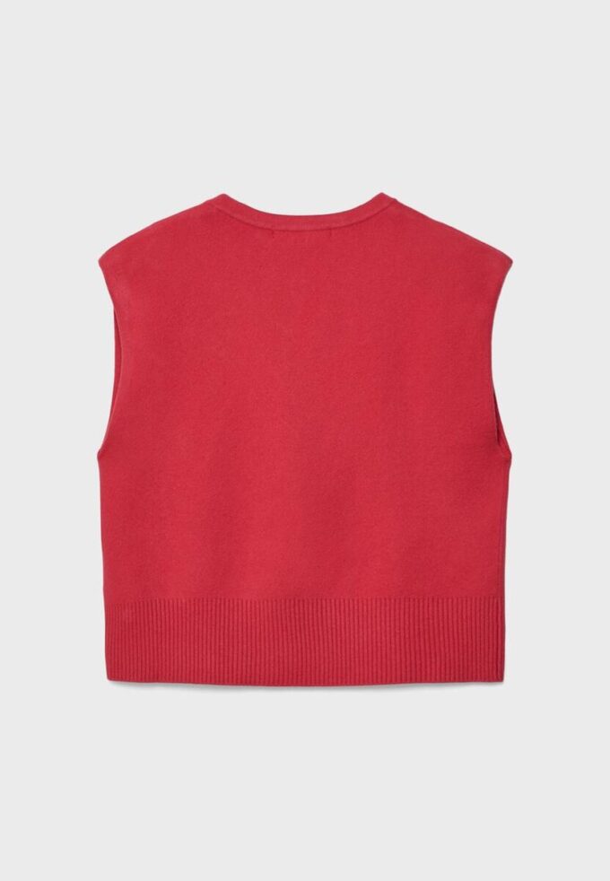 Knit Vest with Padded Shoulders