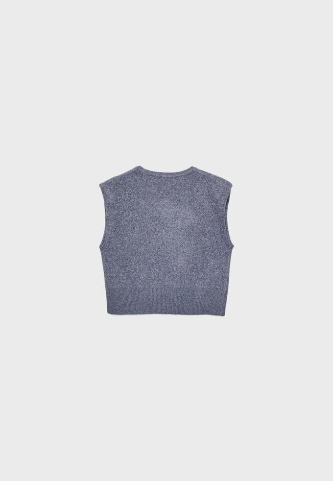 Knit Vest with Padded Shoulders