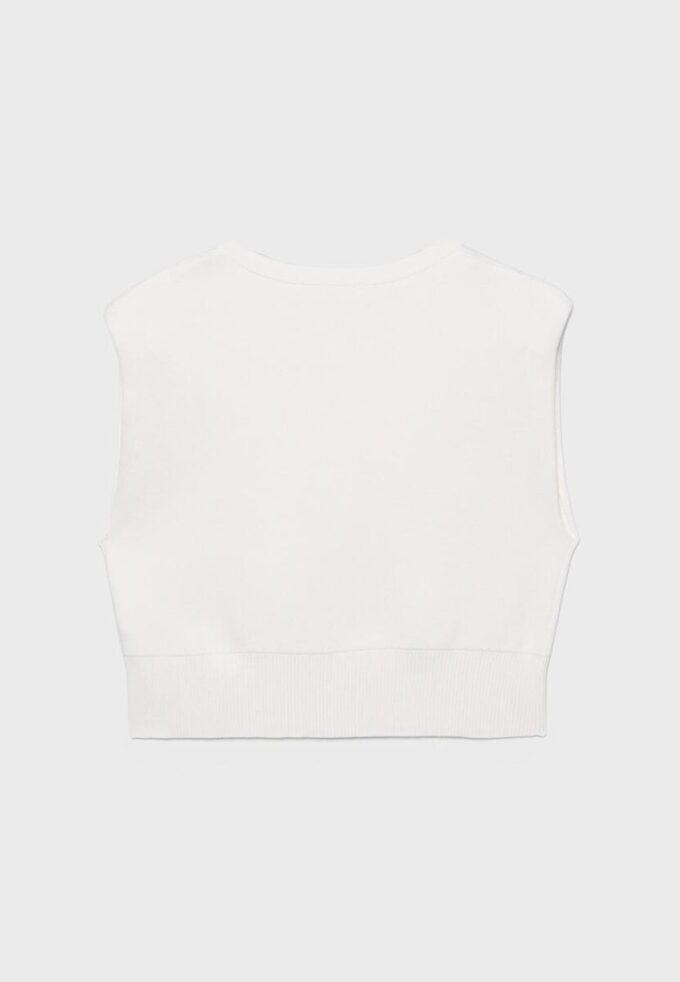 Knit Vest with Padded Shoulders