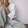 Knitted Jumper with Padded Shoulders
