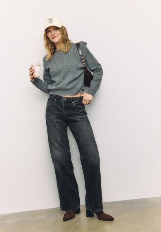 Knitted Jumper with Padded Shoulders