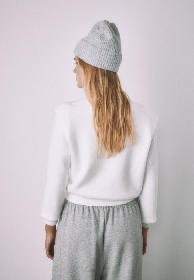 Knitted Jumper with Padded Shoulders
