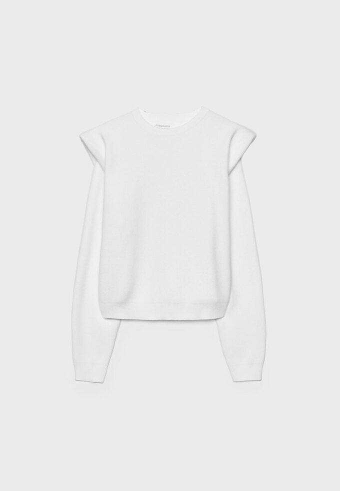 Knitted Jumper with Padded Shoulders