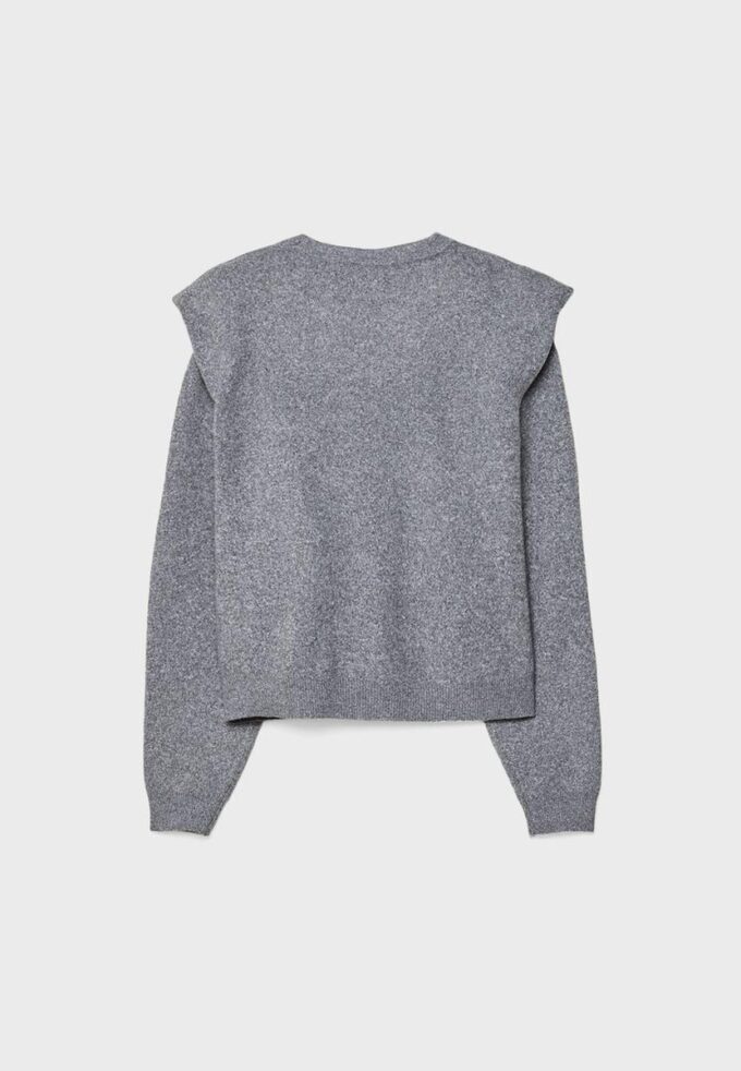 Knitted Jumper with Padded Shoulders Knitted Jumper with Padded Shoulders