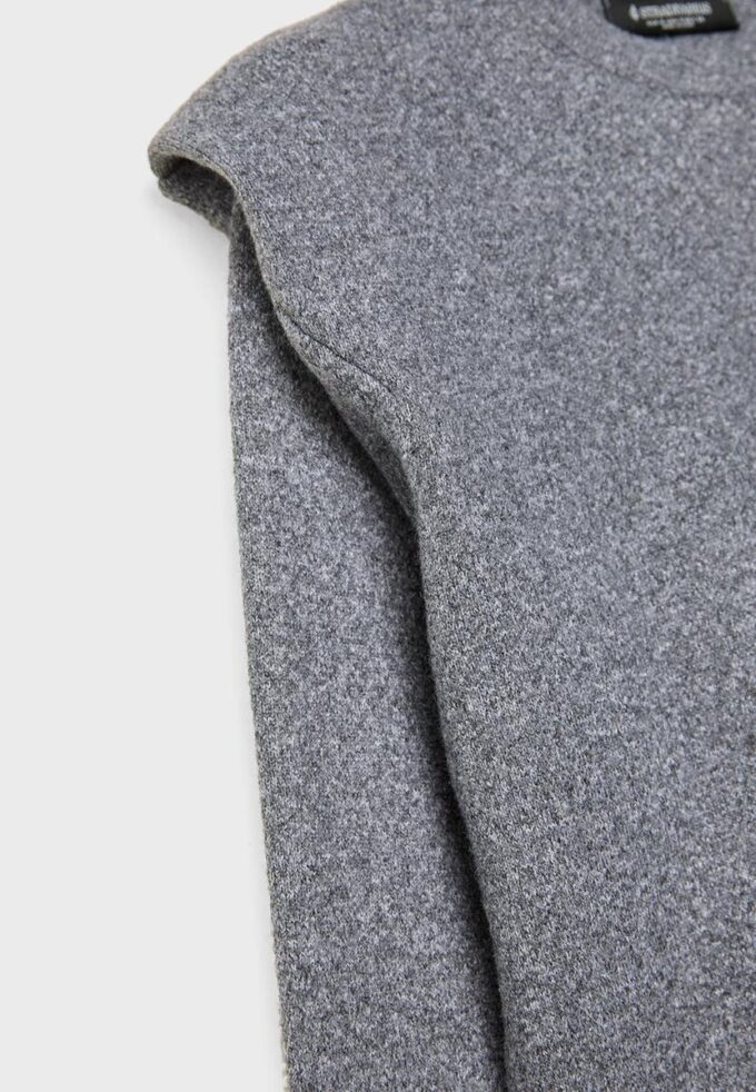 Knitted Jumper with Padded Shoulders Knitted Jumper with Padded Shoulders