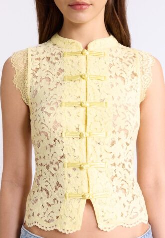 Lace Qipao Top