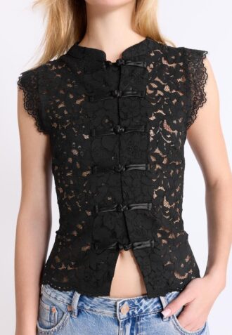 Lace Qipao Top