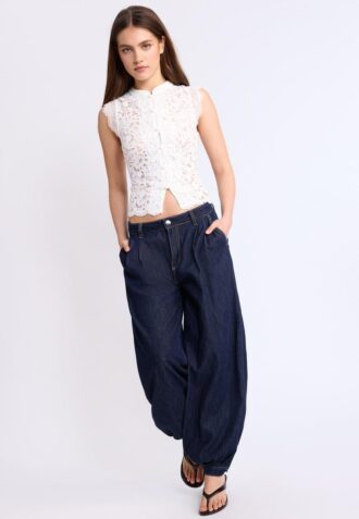 Lace Qipao Top