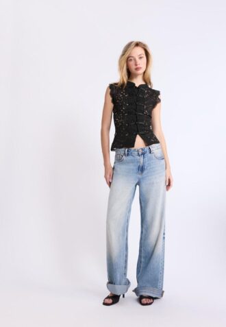 Lace Qipao Top