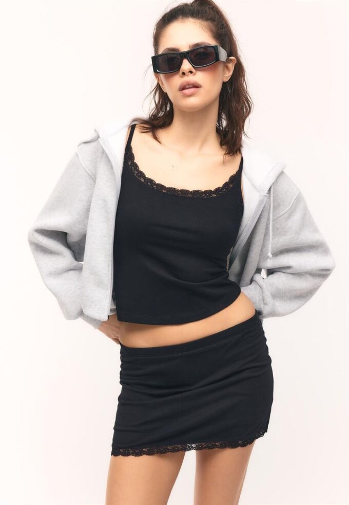 Lace Trim Strappy Top Lace Trim Strappy Top