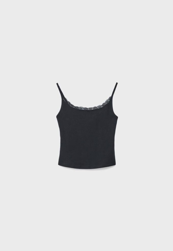 Lace Trim Strappy Top Lace Trim Strappy Top