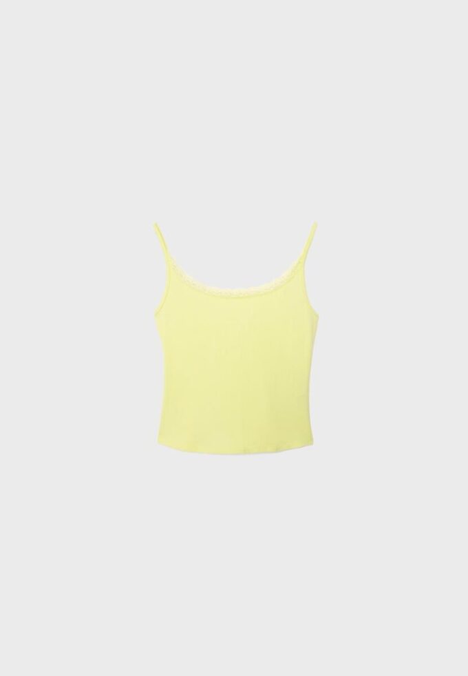 Lace Trim Strappy Top Lace Trim Strappy Top
