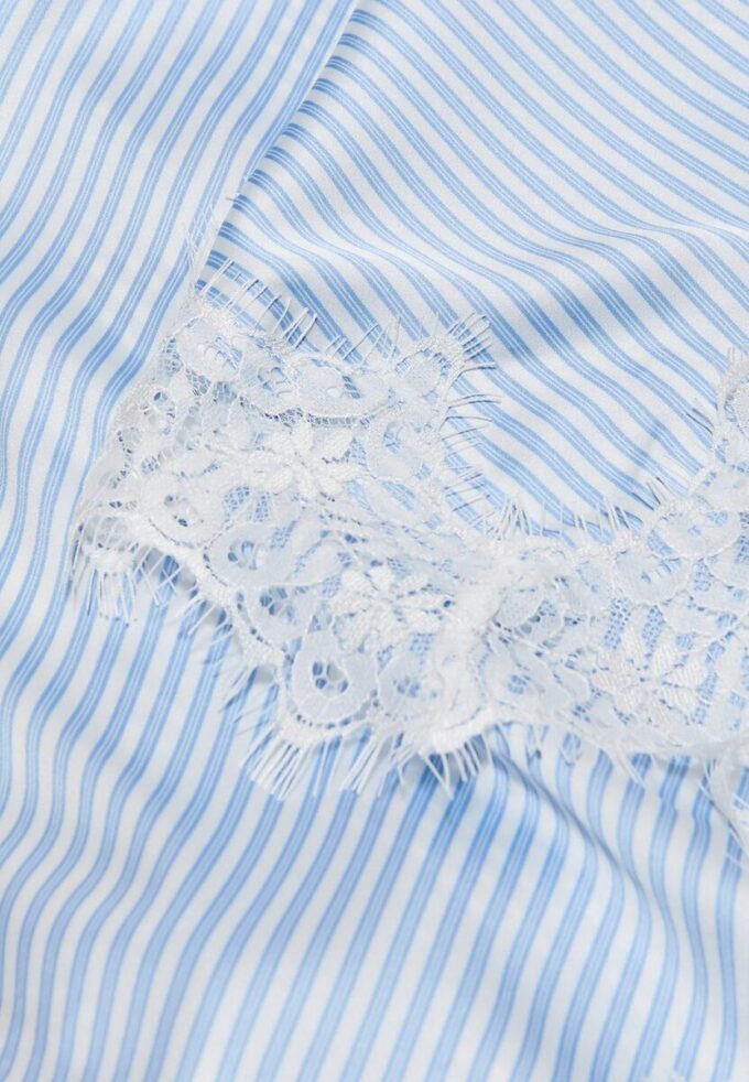 Lace Trim Striped Pareo