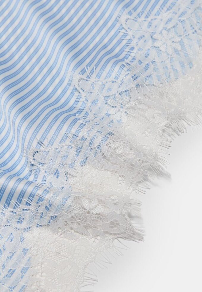 Lace Trim Striped Pareo