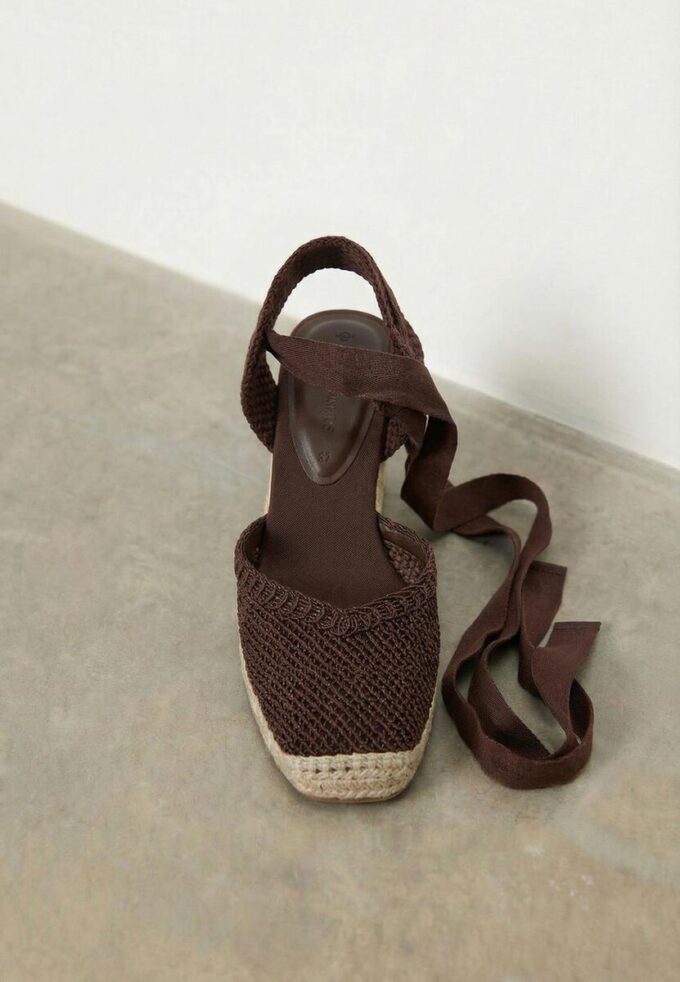 Lace-Up Jute Platform Wedges