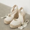 Lace-Up Jute Platform Wedges