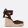 Lace-Up Jute Platform Wedges