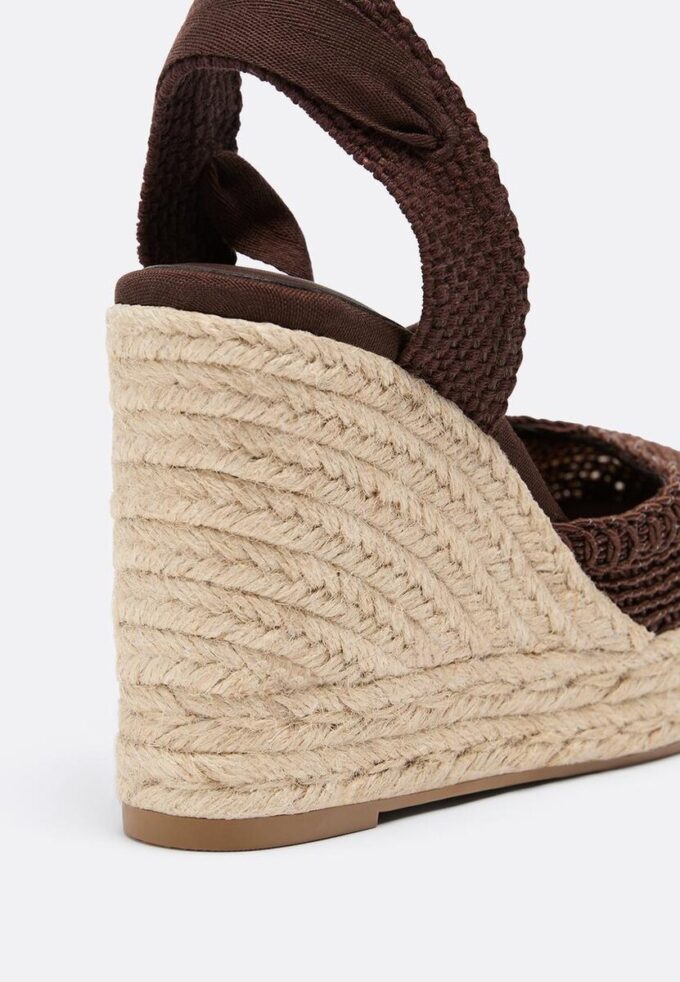 Lace-Up Jute Platform Wedges