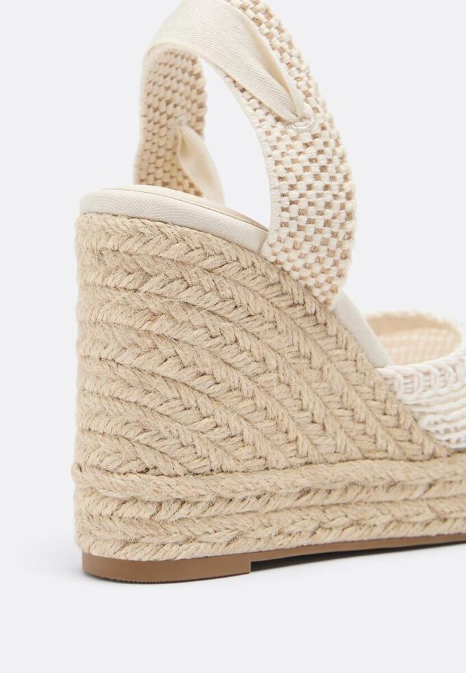 Lace-Up Jute Platform Wedges