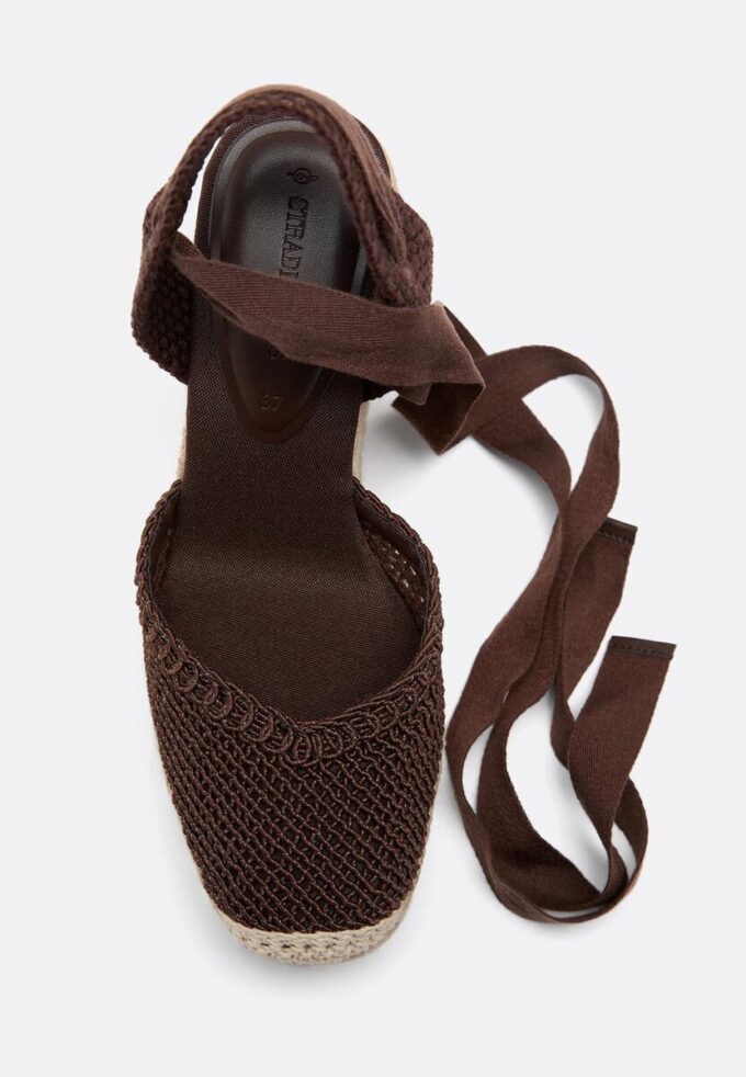 Lace-Up Jute Platform Wedges