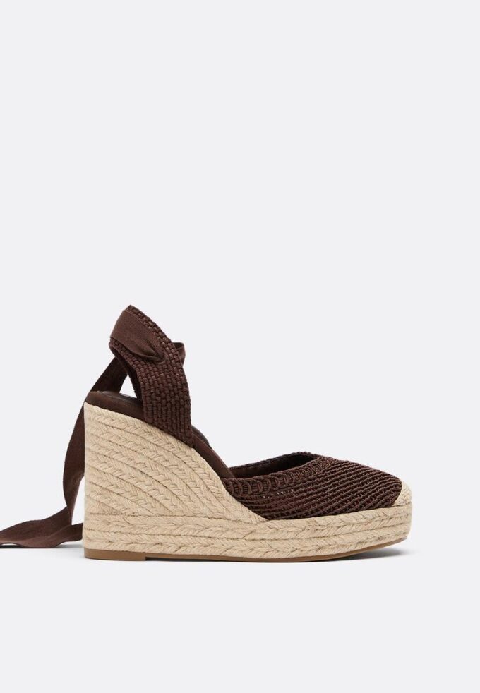 Lace-Up Jute Platform Wedges